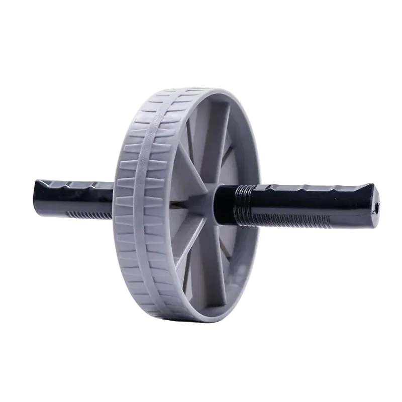 Gray exercise wheel on a white background